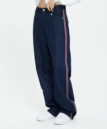 TARGETTO（ターゲット）の「A'GEM/9 × .kom『ROMANTIC CROWN/ロマンティッククラウン×TARGETTO/ターゲット』TAPE DENIM PANTS/テープデニムパンツ（デニムパンツ）」