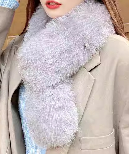 セール】レディース きれいめボリュームフェイクファーティペット