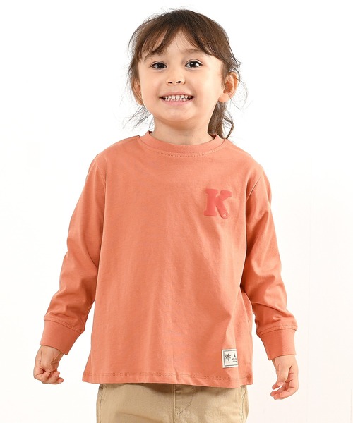 LEAD(リード)の「OCS認証 オーガニックコットン100% ロゴ【イニシャル K】長袖Tシャツ(Tシャツ/カットソー・キッズ・キャメル/カーキ/コーラル/インディゴブルー/マスタード・130/150/100/90/120/140/110)」の5枚目の写真