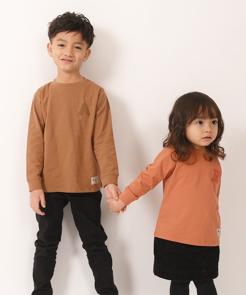 LEAD(リード)の「OCS認証 オーガニックコットン100% ロゴ【イニシャル K】長袖Tシャツ(Tシャツ/カットソー・キッズ・キャメル/カーキ/コーラル/インディゴブルー/マスタード・130/150/100/90/120/140/110)」の7枚目の写真