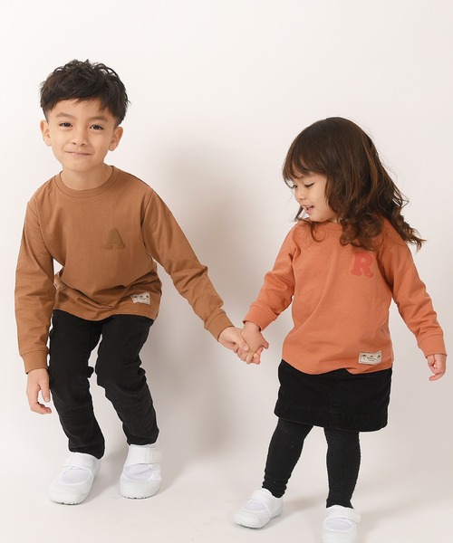 LEAD(リード)の「OCS認証 オーガニックコットン100% ロゴ【イニシャル K】長袖Tシャツ(Tシャツ/カットソー・キッズ・キャメル/カーキ/コーラル/インディゴブルー/マスタード・130/150/100/90/120/140/110)」の9枚目の写真