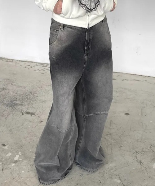 ALL RUNS（オールランズ）の「△BUGGY FIT WIDE DENIM PANTS/バギー 