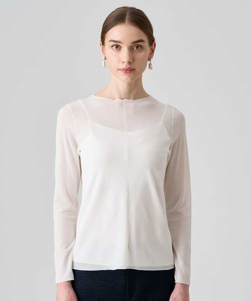 ANAYI（アナイ）の「シアージャージー プルオーバー（Tシャツ/カットソー・レディース・アイボリー/ブラック・38/36）」の5枚目の写真