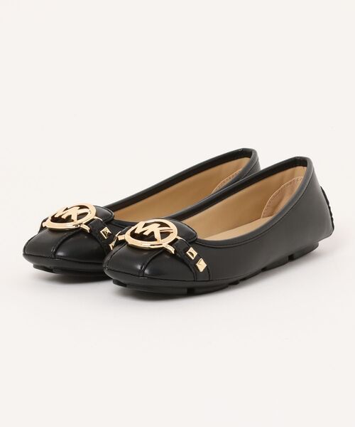 【MICHAEL KORS】FULTON MKロゴ フラットパンプス フォーマル Fulton Studded Logo Moccasin, BROWN | Michael Kors KSA