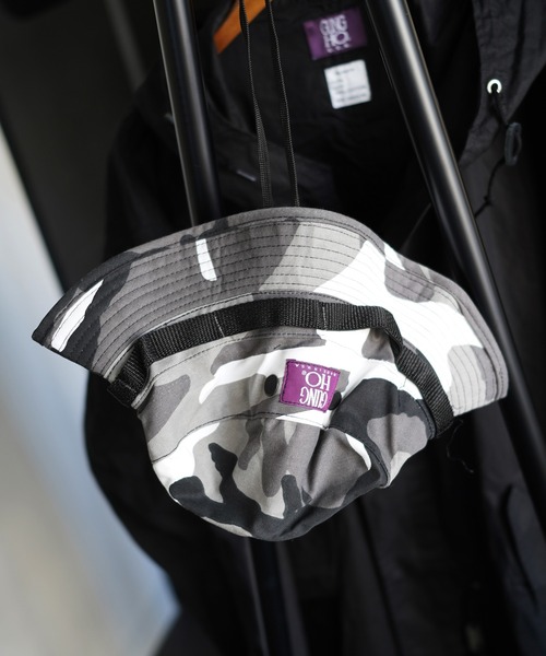 GUNG HO（ガンホー）の「【GUNG HO ガンホー】 VINTAGE-BOONIE HAT MADE IN USA　ハット　カモ柄（ハット・メンズ・ブラック・LARGE）」の7枚目の写真