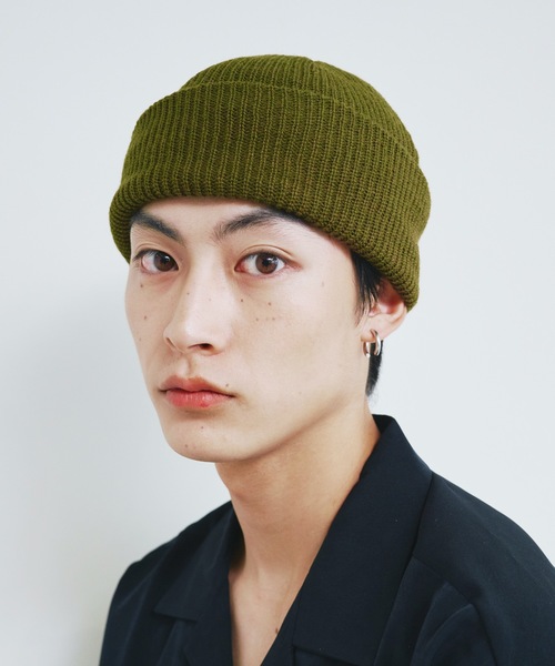 Magine（マージン）の「【SELECT】ST:MICRO AZE SHORT WATCT マイクロ 畦編み ショートワッチキャップ（ニットキャップ/ビーニー・メンズ・ブラック/ブラウン/カーキ/オリーブドラブ・FREE）」の3枚目の写真