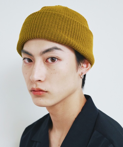 Magine（マージン）の「【SELECT】ST:MICRO AZE SHORT WATCT マイクロ 畦編み ショートワッチキャップ（ニットキャップ/ビーニー・メンズ・ブラック/ブラウン/カーキ/オリーブドラブ・FREE）」の4枚目の写真