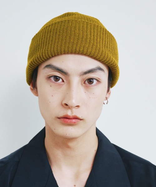 Magine（マージン）の「【SELECT】ST:MICRO AZE SHORT WATCT マイクロ 畦編み ショートワッチキャップ（ニットキャップ/ビーニー・メンズ・ブラック/ブラウン/カーキ/オリーブドラブ・FREE）」の12枚目の写真