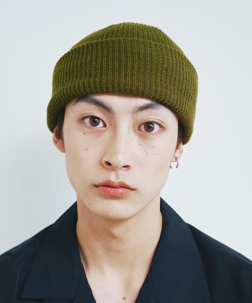 Magine（マージン）の「【SELECT】ST:MICRO AZE SHORT WATCT マイクロ 畦編み ショートワッチキャップ（ニットキャップ/ビーニー・メンズ・ブラック/ブラウン/カーキ/オリーブドラブ・FREE）」の8枚目の写真