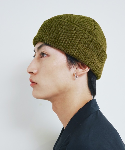 Magine（マージン）の「【SELECT】ST:MICRO AZE SHORT WATCT マイクロ 畦編み ショートワッチキャップ（ニットキャップ/ビーニー・メンズ・ブラック/ブラウン/カーキ/オリーブドラブ・FREE）」の9枚目の写真
