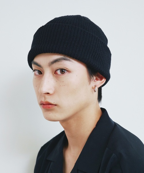 Magine（マージン）の「【SELECT】ST:MICRO AZE SHORT WATCT マイクロ 畦編み ショートワッチキャップ（ニットキャップ/ビーニー・メンズ・ブラック/ブラウン/カーキ/オリーブドラブ・FREE）」の6枚目の写真