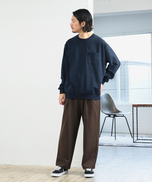 B:MING by BEAMS（ビーミングバイビームス）の「スーパーヘビーウエイト クルーネック カットソー（Tシャツ/カットソー・メンズ・ネイビー/オフホワイト/ブラック/ブラウン/オリーブ・LARGE/MEDIUM/X-LARGE/SMALL）」の22枚目の写真