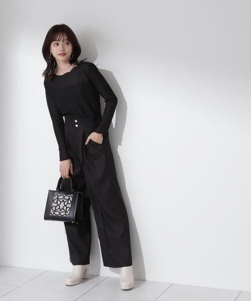 PROPORTION BODY DRESSING（プロポーションボディドレッシング）の「クルーネックシアーカットソー / 1214160103（Tシャツ/カットソー・レディース・ブラック/ホワイト・FREE）」の10枚目の写真