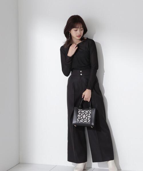 PROPORTION BODY DRESSING（プロポーションボディドレッシング）の「クルーネックシアーカットソー / 1214160103（Tシャツ/カットソー・レディース・ブラック/ホワイト・FREE）」の12枚目の写真