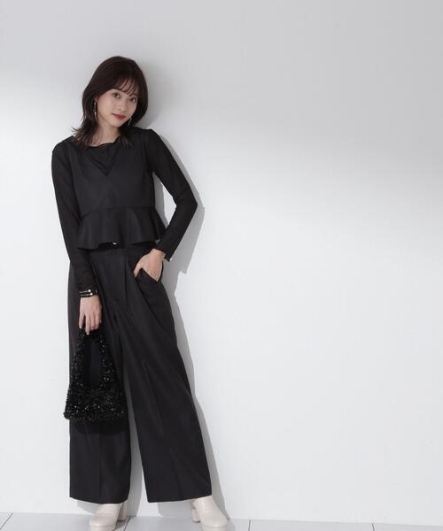 PROPORTION BODY DRESSING（プロポーションボディドレッシング）の「クルーネックシアーカットソー / 1214160103（Tシャツ/カットソー・レディース・ブラック/ホワイト・FREE）」の16枚目の写真