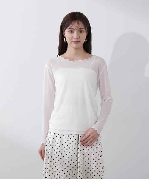 PROPORTION BODY DRESSING（プロポーションボディドレッシング）の「クルーネックシアーカットソー / 1214160103（Tシャツ/カットソー・レディース・ブラック/ホワイト・FREE）」の11枚目の写真