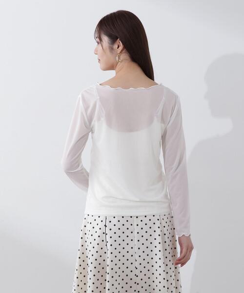 PROPORTION BODY DRESSING（プロポーションボディドレッシング）の「クルーネックシアーカットソー / 1214160103（Tシャツ/カットソー・レディース・ブラック/ホワイト・FREE）」の6枚目の写真