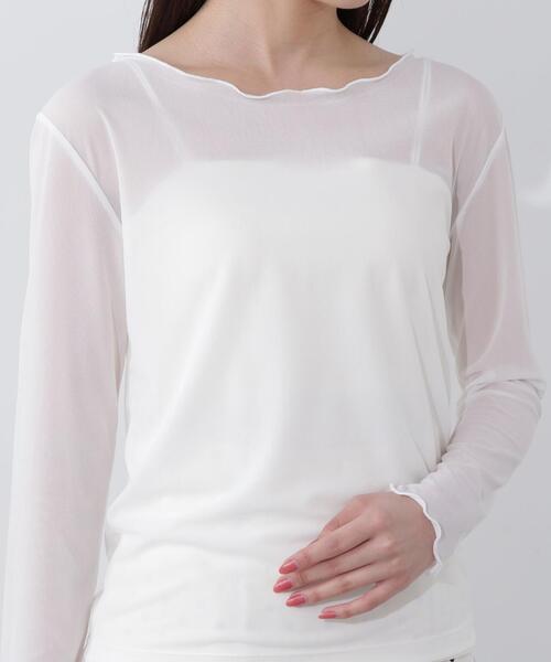 PROPORTION BODY DRESSING（プロポーションボディドレッシング）の「クルーネックシアーカットソー / 1214160103（Tシャツ/カットソー・レディース・ブラック/ホワイト・FREE）」の17枚目の写真