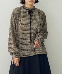YECCA VECCA | ジオメ柄リボンブラウス(シャツ/ブラウス)