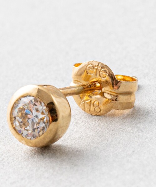 ete bijoux(エテビジュー)の「K18 ダイヤモンド 0.3ct ピアス「ブライト」(ピアス(両耳用)・レディース・ピンクゴールド/イエローゴールド・FREE)」の4枚目の写真