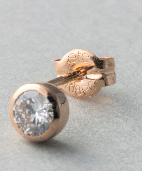 ete bijoux(エテビジュー)の「K18 ダイヤモンド 0.3ct ピアス「ブライト」(ピアス(両耳用)・レディース・ピンクゴールド/イエローゴールド・FREE)」の9枚目の写真
