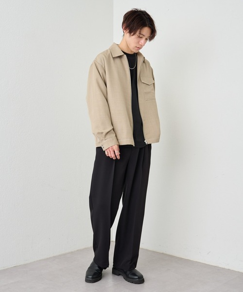 COLONY 2139（コロニートゥーワンスリーナイン）の「ポリツイルジップブルゾン（ブルゾン・メンズ・ブラック/ベージュ・LARGE/MEDIUM）」の12枚目の写真