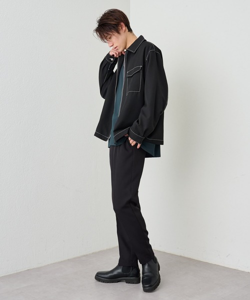 COLONY 2139（コロニートゥーワンスリーナイン）の「ポリツイルジップブルゾン（ブルゾン・メンズ・ブラック/ベージュ・LARGE/MEDIUM）」の11枚目の写真