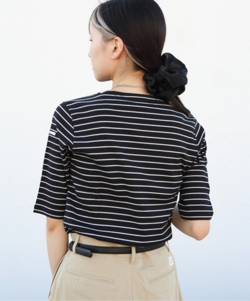 ORCIVAL(オーシバル)の「ORCIVAL/オーシバル リブボートネックロングスリーブプルオーバー RIB BOATNECK LONGSLEEVE PULLOVER OR-C0352 ULH(Tシャツ/カットソー・レディース・ブラック/ナチュラル/ブラック系その他/ホワイト系その他・2)」の17枚目の写真