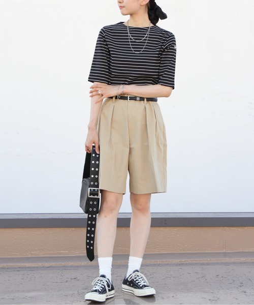 ORCIVAL(オーシバル)の「ORCIVAL/オーシバル リブボートネックロングスリーブプルオーバー RIB BOATNECK LONGSLEEVE PULLOVER OR-C0352 ULH(Tシャツ/カットソー・レディース・ブラック/ナチュラル/ブラック系その他/ホワイト系その他・2)」の18枚目の写真