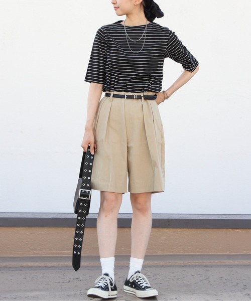 ORCIVAL(オーシバル)の「ORCIVAL/オーシバル リブボートネックロングスリーブプルオーバー RIB BOATNECK LONGSLEEVE PULLOVER OR-C0352 ULH(Tシャツ/カットソー・レディース・ブラック/ナチュラル/ブラック系その他/ホワイト系その他・2)」の19枚目の写真