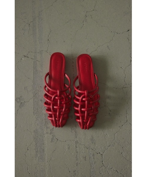 BLACK BY MOUSSY（ブラックバイマウジー）の「knitting sandal(ニッティングサンダル)（サンダル・レディース・シルバー/ブラック/レッド・37/38/36）」の22枚目の写真