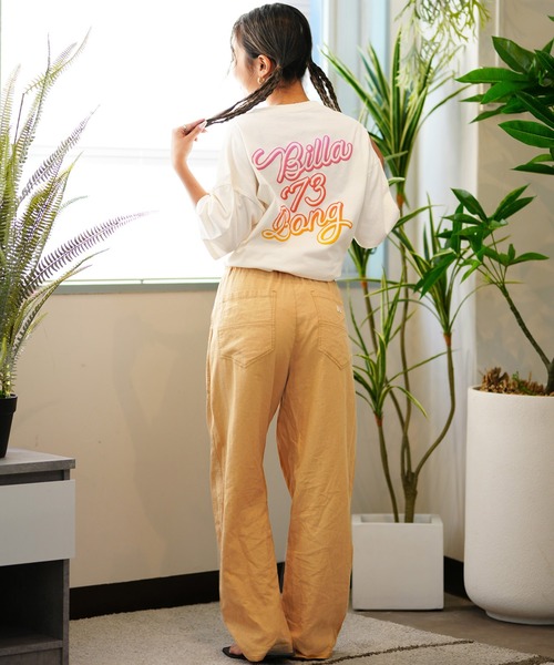 BILLABONG（ビラボン）の「BILLABONG/ビラボン 綿麻パンツ ストレート BE013-702（その他パンツ・レディース・イエロー/パープル/スミクロ・L/M）」の7枚目の写真