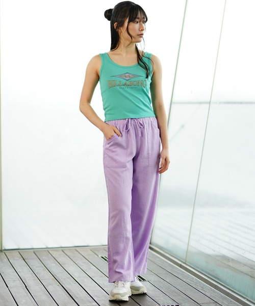 BILLABONG（ビラボン）の「BILLABONG/ビラボン 綿麻パンツ ストレート BE013-702（その他パンツ・レディース・イエロー/パープル/スミクロ・L/M）」の10枚目の写真