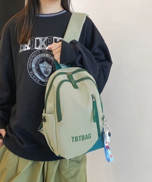 Miniministore(ミニミニストア)の「ボディバッグ 男女兼用 ウエストポーチ(ボディバッグ/ウエストポーチ・レディース・ミント/ブラック/アイボリー・FREE)」の8枚目の写真