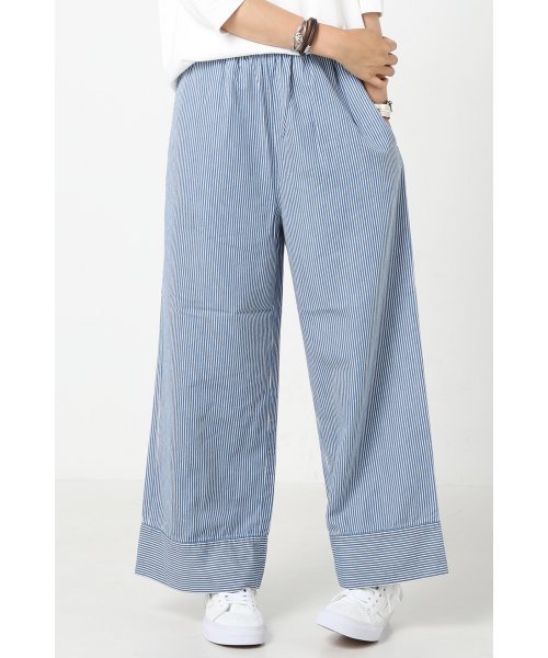 JOURNAL STANDARD(ジャーナルスタンダード)の「テンセルコットン インディゴストライプパンツ#(その他パンツ・レディース・ネイビー/ライトブルー・38/36/40)」の2枚目の写真