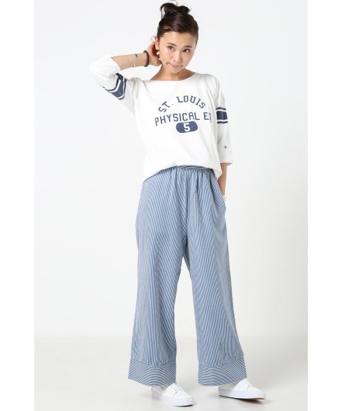 JOURNAL STANDARD(ジャーナルスタンダード)の「テンセルコットン インディゴストライプパンツ#(その他パンツ・レディース・ネイビー/ライトブルー・38/36/40)」の14枚目の写真