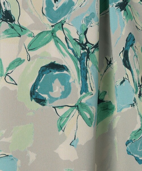 TOMORROWLAND ♡ ヒビスカスフラワープリントボウタイギャザーブラウス ヒビスカスフラワープリント ボウタイギャザーブラウス | maison