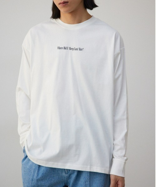 AZUL by moussy(アズールバイマウジー)の「ワンポイントロゴロンT(Tシャツ/カットソー・メンズ・ブラック/ホワイト・MEDIUM/LARGE)」の2枚目の写真