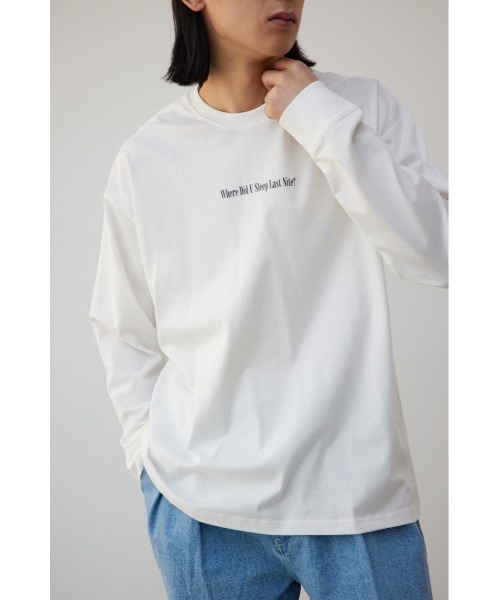 AZUL by moussy(アズールバイマウジー)の「ワンポイントロゴロンT(Tシャツ/カットソー・メンズ・ブラック/ホワイト・MEDIUM/LARGE)」の3枚目の写真