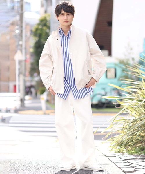 a.v.v(アーヴェヴェ)の「【美シルエット】ワイドシルエットショートモッズブルゾン(モッズコート・メンズ・カーキ/アイボリー・48/46)」の15枚目の写真