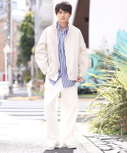 a.v.v(アーヴェヴェ)の「【美シルエット】ワイドシルエットショートモッズブルゾン(モッズコート・メンズ・カーキ/アイボリー・48/46)」の14枚目の写真