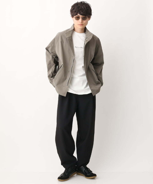 a.v.v(アーヴェヴェ)の「【美シルエット】ワイドシルエットショートモッズブルゾン(モッズコート・メンズ・カーキ/アイボリー・48/46)」の7枚目の写真