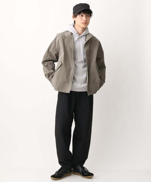 a.v.v(アーヴェヴェ)の「【美シルエット】ワイドシルエットショートモッズブルゾン(モッズコート・メンズ・カーキ/アイボリー・48/46)」の5枚目の写真