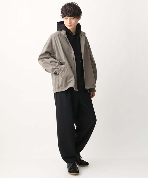 a.v.v(アーヴェヴェ)の「【美シルエット】ワイドシルエットショートモッズブルゾン(モッズコート・メンズ・カーキ/アイボリー・48/46)」の3枚目の写真