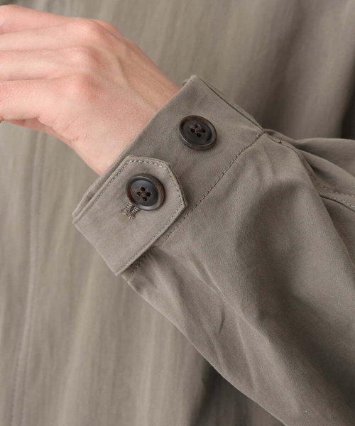 a.v.v(アーヴェヴェ)の「【美シルエット】ワイドシルエットショートモッズブルゾン(モッズコート・メンズ・カーキ/アイボリー・48/46)」の22枚目の写真