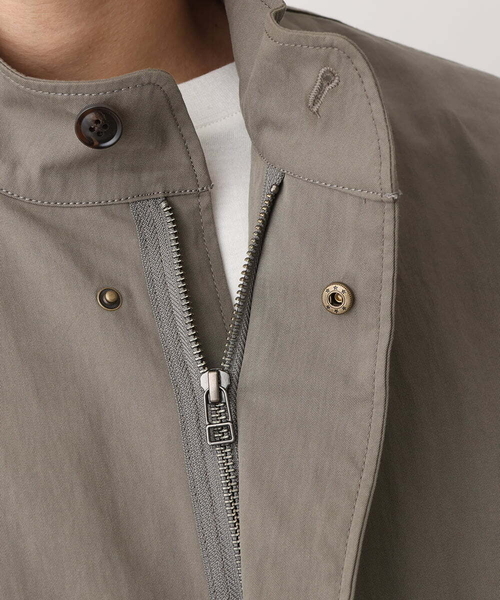 a.v.v(アーヴェヴェ)の「【美シルエット】ワイドシルエットショートモッズブルゾン(モッズコート・メンズ・カーキ/アイボリー・48/46)」の21枚目の写真