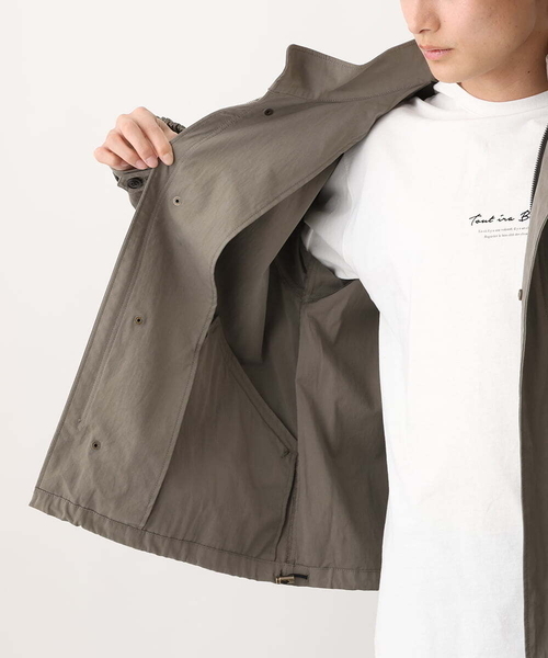 a.v.v(アーヴェヴェ)の「【美シルエット】ワイドシルエットショートモッズブルゾン(モッズコート・メンズ・カーキ/アイボリー・48/46)」の20枚目の写真