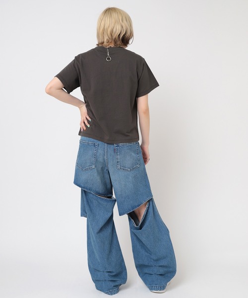 RNA(アールエヌエー)の「M2193 モンスターコンパクトTシャツ(Tシャツ/カットソー・レディース・チャコール/ホワイト/ライトブルー・MEDIUM)」の21枚目の写真