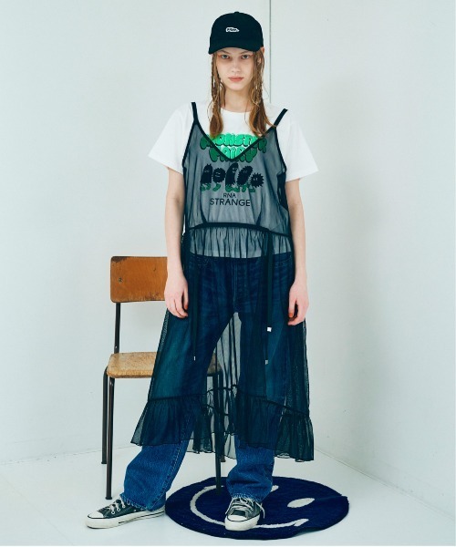 RNA(アールエヌエー)の「M2193 モンスターコンパクトTシャツ(Tシャツ/カットソー・レディース・チャコール/ホワイト/ライトブルー・MEDIUM)」の16枚目の写真