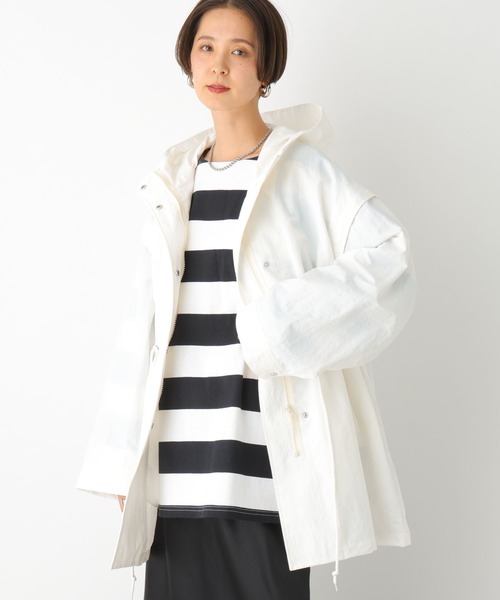 LEPSIM(レプシィム)の「ミドルフードジャケット 987526(その他アウター・レディース・ブラック/オフホワイト/カーキ・FREE)」の8枚目の写真